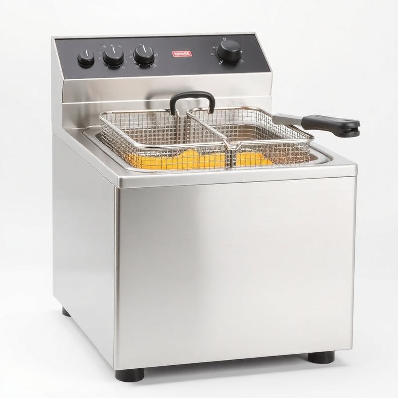 Commercial Double Basket Gas Deep Fryer 14L